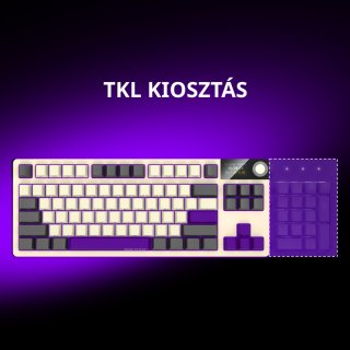 LORGAR KBP70 TKL vezeték nélküli billentyűzet, RGB világítás, angol kiosztás,fekete-sárga