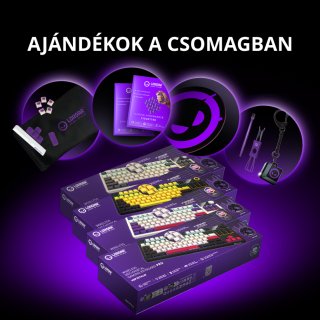 LORGAR KBP70 TKL vezeték nélküli billentyűzet, RGB világítás, angol kiosztás,fekete-sárga