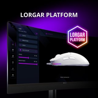 LORGAR MSA10 Vezetékes Gamer Egér - Fehér