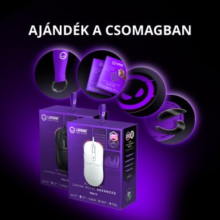 LORGAR MSA10 Vezetékes Gamer Egér - Fehér