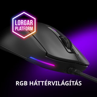 LORGAR MSA10 Vezetékes Gamer Egér - Fekete