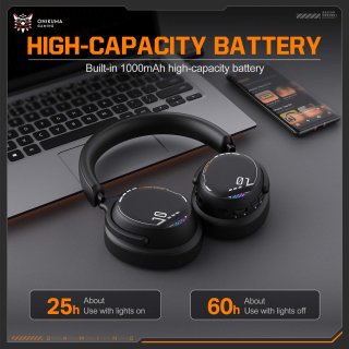 Onikuma GT886 3-Mode vezeték nélküli gamer headset, fekete