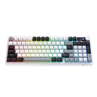 Onikuma MT902 Tri-Mode Vezeték Nélküli Gamer Billentyűzet - Fehér