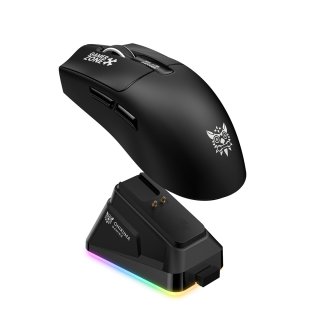 ONIKUMA DM10 Tri-Mode gamer egér + mágneses RGB töltődokkoló - Fekete