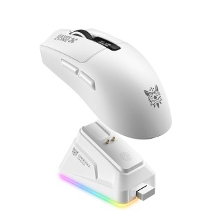 ONIKUMA DM10 Tri-Mode gamer egér + mágneses RGB töltődokkoló - Fehér