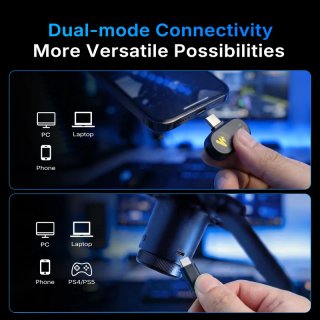 MAONO DGM20W Vezeték Nélküli Streamer/Gamer Mikrofon RGB - Fekete