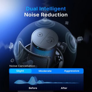MAONO DGM20W Vezeték Nélküli Streamer/Gamer Mikrofon Kit RGB - Fekete