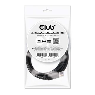 Club3D Mini DisplayPort HBR2 - DisplayPort 1.2a HBR2 - 2m kábel CAC-2163