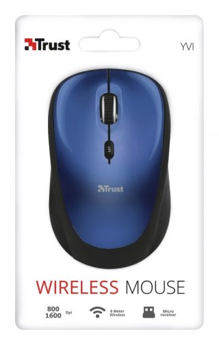Trust Yvi Wireless Mouse vezeték nélküli kék egér