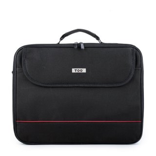 TOO Notebook táska 15.6" - Fekete piros dekor csíkkal
