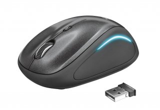 Trust Yvi FX Wireless Mouse vezeték nélküli fekete egér