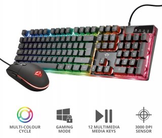 Trust Gaming GXT838 AZOR COMBO Gamer Billentyűzet + Egér HU