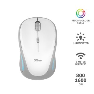 Trust Yvi FX Wireless Mouse vezeték nélküli fehér egér