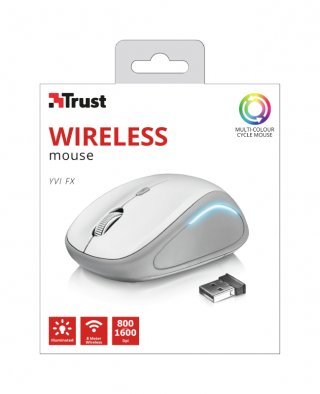 Trust Yvi FX Wireless Mouse vezeték nélküli fehér egér