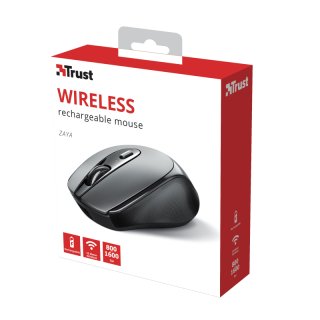 Trust Zaya Rechargeable Wireless Mouse - Fekete