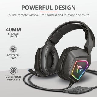 Trust GXT450 Blizz RGB 7.1 Surround Gamer fejhallgató - fekete
