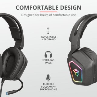 Trust GXT450 Blizz RGB 7.1 Surround Gamer fejhallgató - fekete