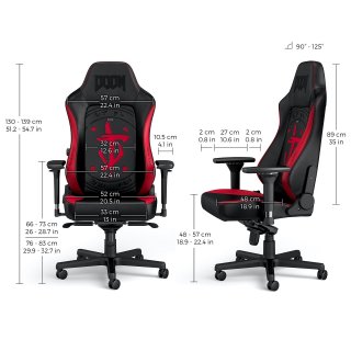 Noblechairs Hero DOOM Edition Gamer szék - fekete/piros