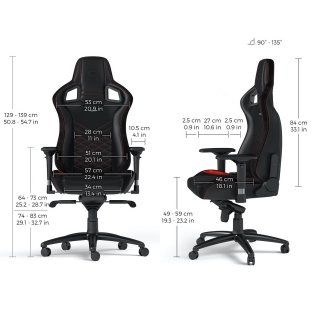 Noblechairs Epic Mousesports Edition Gamer szék - fekete/piros