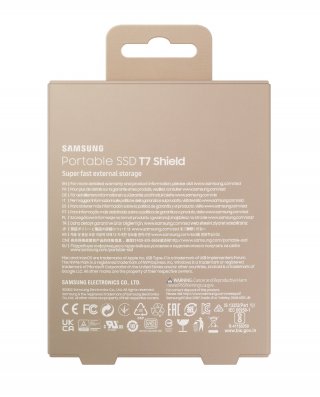 Samsung T7 Shield 2000GB USB 3.2 külső SSD - bézs