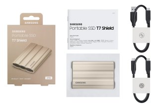 Samsung T7 Shield 2000GB USB 3.2 külső SSD - bézs