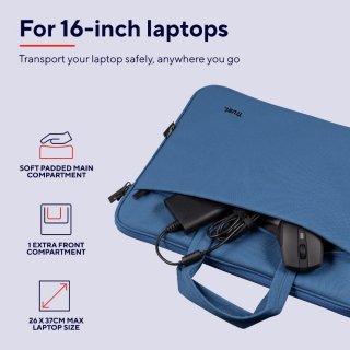 Trust Bologna Slim Eco 16" notebook táska - Kék