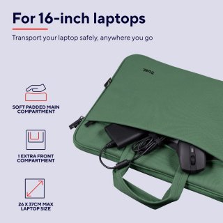 Trust Bologna Slim Eco 16" notebook táska - Zöld