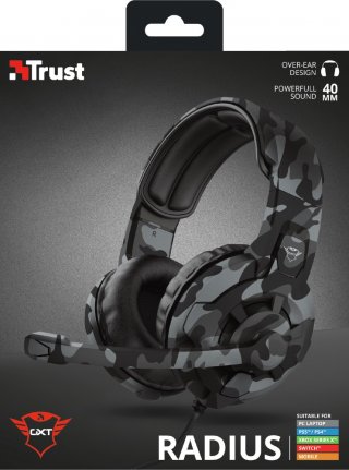 Trust GXT411K Radius Gamer fejhallgató - Black Edition