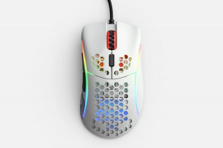 Glorious Model D- Glossy - RGB Optikai Gaming Egér - Fényes Fehér