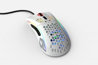 Glorious Model D- Glossy - RGB Optikai Gaming Egér - Fényes Fehér
