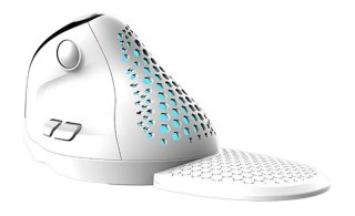 Delux M618XSD vezeték nélküli vertikális, ergonomikus egér Bluetooth + 2.4GHz RGB - Fehér