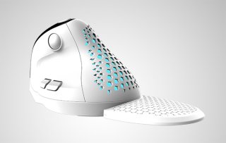 Delux M618XSD vezeték nélküli vertikális, ergonomikus egér Bluetooth + 2.4GHz RGB - Fehér