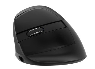 Delux M618ZD vezeték nélküli vertikális, balkezes egér Bluetooth + 2.4GHz - Fekete