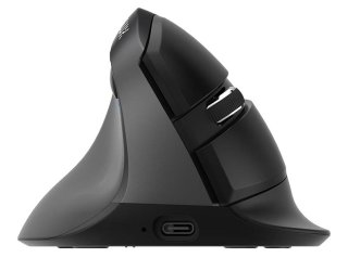 Delux M618ZD vezeték nélküli vertikális, balkezes egér Bluetooth + 2.4GHz - Fekete