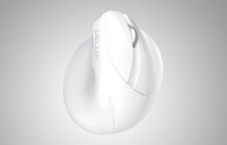 Delux M618Mini DB vezeték nélküli vertikális egér Bluetooth + 2.4GHz RGB - Fehér