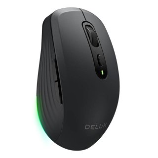 Delux M523DB vezeték nélküli egér Bluetooth + 2.4GHz - Fekete