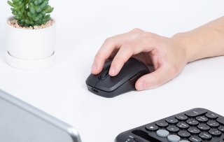 Delux M523DB vezeték nélküli egér Bluetooth + 2.4GHz - Fekete