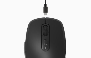Delux M523DB vezeték nélküli egér Bluetooth + 2.4GHz - Fekete