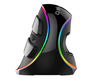 Delux M618Plus vezetékes vertikális RGB egér - Fekete