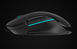 Delux M627 vezeték nélküli gamer 2.4G RGB egér - Fekete