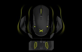 Delux M627 vezeték nélküli gamer 2.4G RGB egér - Fekete