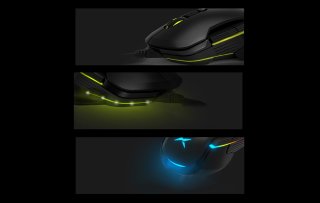 Delux M627 vezeték nélküli gamer 2.4G RGB egér - Fekete