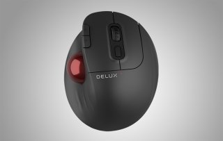 Delux MT1 DB vezeték nélküli ergonomikus egér Bluetooth + 2.4GHz - Fekete