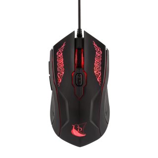 Konix Drakkar Shaman Vezetékes Gamer Egér - Fekete-Piros