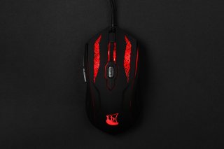 Konix Drakkar Shaman Vezetékes Gamer Egér - Fekete-Piros