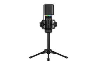 Streamplify - RGB Tripod kardioid USB kondenzátor - Gaming Mikrofon - Fekete