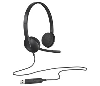 Logitech H340 Mikrofonos USB headset - fekete