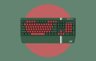 Delux KM17DB Vezeték Nélküli Mechanikus Gamer Billentyűzet - Angol kiosztás