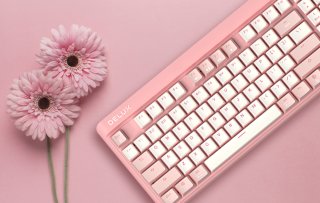 Delux KM18DB Vezeték Nélküli Mechanikus Gamer Billentyűzet - Angol kiosztás