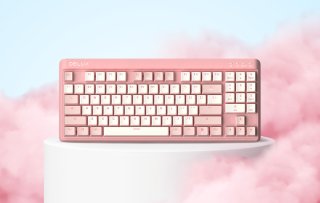 Delux KM18DB Vezeték Nélküli Mechanikus Gamer Billentyűzet - Angol kiosztás